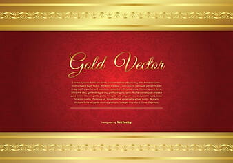 Elegant gold Red Background Illustration ai eps vector