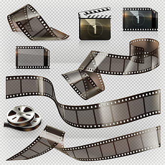 Old film strip with transparency vecor eps vector