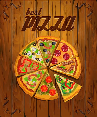 Pizza background eps vector