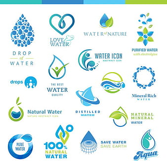 Diseño creativo de logotipos de agua. eps