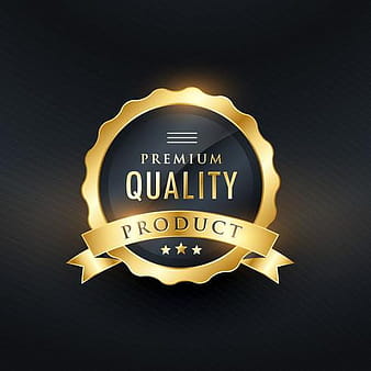 premium quality product golden label design eps vector