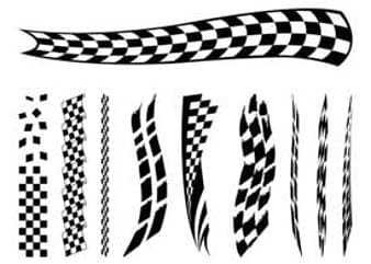Racing Flags Set ai vector