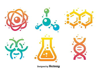 Iconos de gradiente de ciencia eps