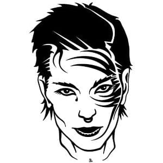 Girl With Face Tattoo Vector eps