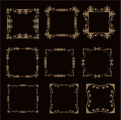 Luxury classical frames vector eps