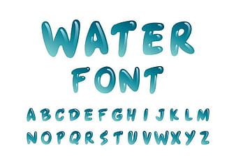 Water Font Vector svg eps
