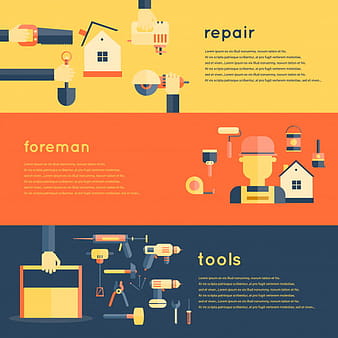 Home Repair Tools Banners eps vector