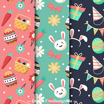 Easter pattern banner vector eps