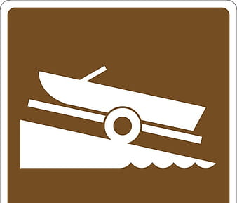 boat launch road sign eps vector