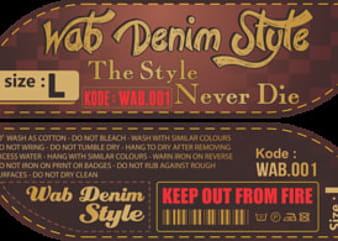 Tshirt Label cdr vector