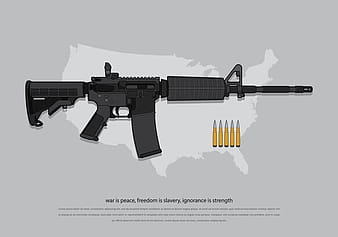 AR15 American Army svg ai vector