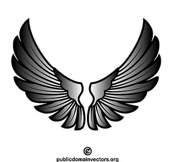 alas, tatuaje, vector, arte ai eps