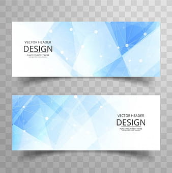 Modern blue polygon banners eps vector