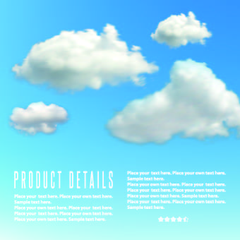 Clouds elements vector background eps