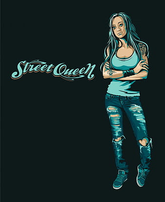 Street woman background eps vector