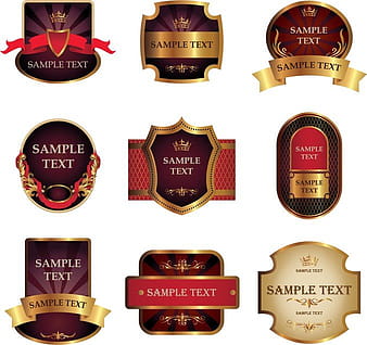 Red Bottle Label eps vector