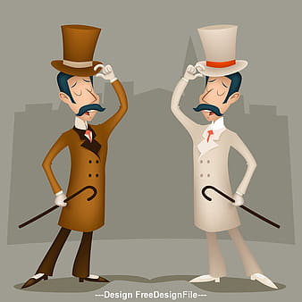 Gentlemen greeting each other vector eps