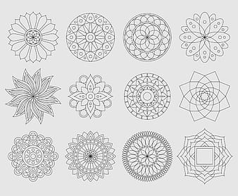 تصاميم ماندالا الخط svg ai