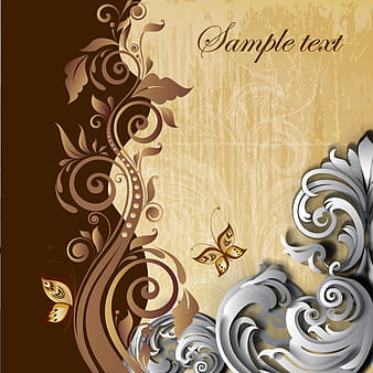 Vector de fondo clásico remolino floral eps