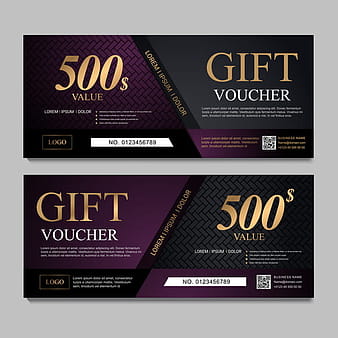 Gift voucher modern template vector  eps