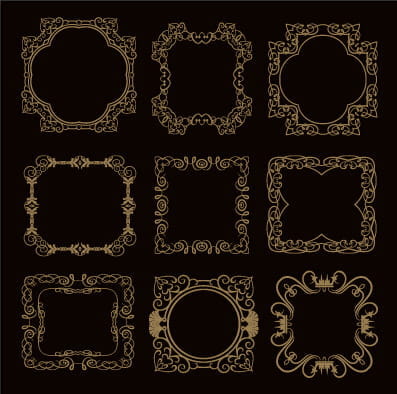 Luxury classical frames vector eps