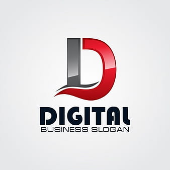 حرف D احترافي الشعار eps ai