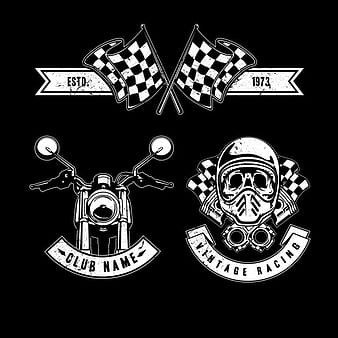 Vintage racing elements eps vector