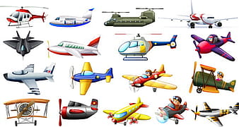Aircraft cartoon vector material  ai