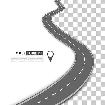 Vector path on the road. eps