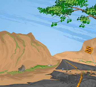 Traffic sign broken road vector eps ai
