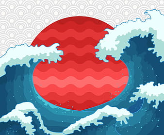 Ola japonesa ai svg