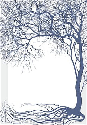 Bare trees silhouette eps vector