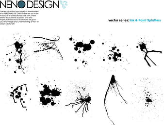 Vector de tinta y salpicaduras de pintura ai