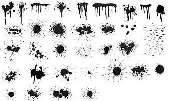 Inyección de tinta, manchas de tinta ai eps