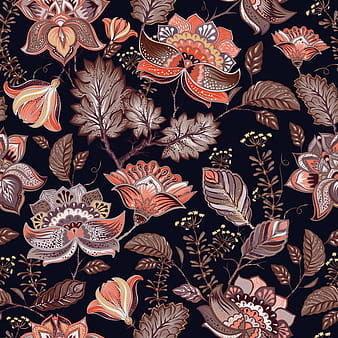 Vintage flower decorative vector seamless pattern  eps