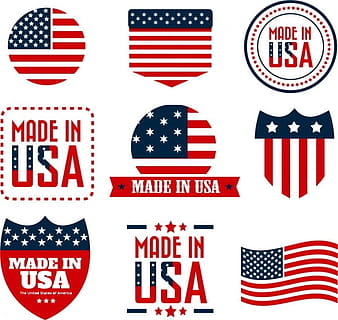 America labels collection colorful flags decoration eps ai vector