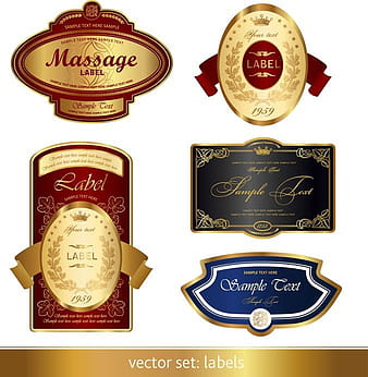 Gorgeous Classic Bottle Label  eps vector