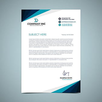 Blue Letterhead Design ai svg vector