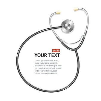 Medical background with stethoscope vectors material  eps