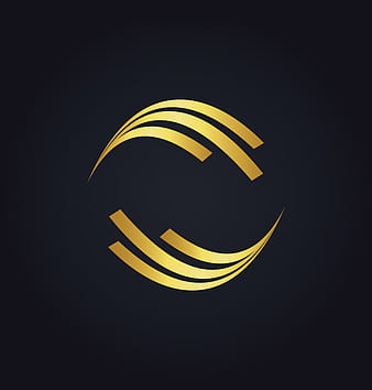 Vector de logo de círculo dorado de forma redonda ai eps