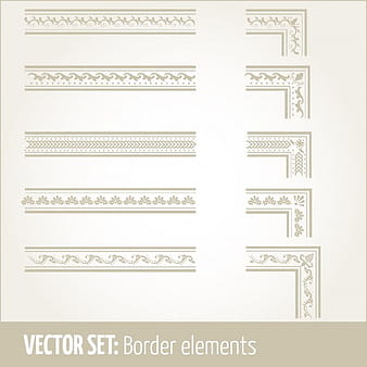 Vector set of border elements and page decoration elements. Border decoration elements patterns. Ethnic borders vector illustrations. eps