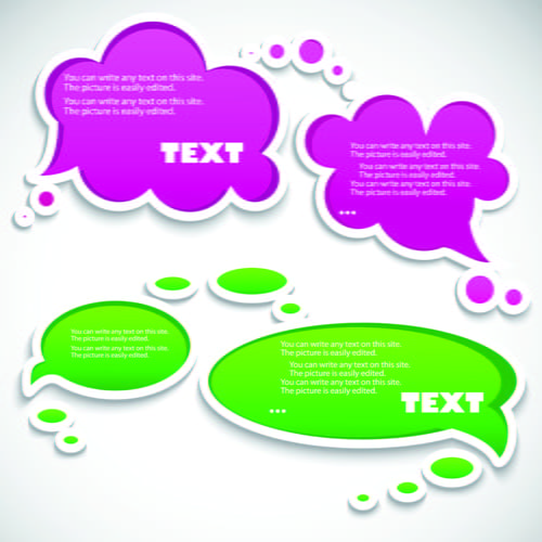Vector creative speech bubbles elements set eps
