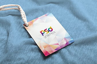 Label Tag Mockup Free PSD psd vector