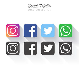 Coleção popular de logo de mídia social eps