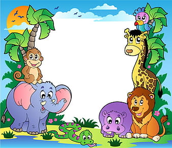 Wild animal cute cartoon vector set  eps