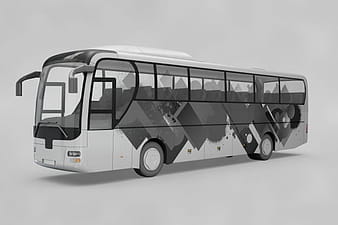 Bus mockup psd vector