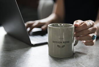 Coffee mug mockup psd vector
