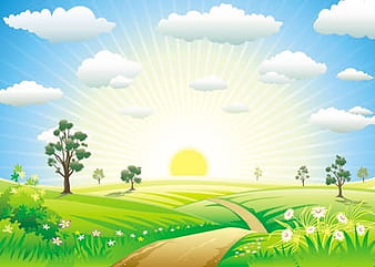 Cartoons sunrise  vector svg
