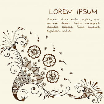 Ilustración de vector de adorno de mehndi. Estilo indio tradicional, elementos florales ornamentales para tatuaje de henna, pegatinas, diseño de mehndi y yoga, tarjetas e impresiones. Ilustración de vector floral abstracto. eps