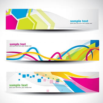 Banner con formas modernas y coloridas eps